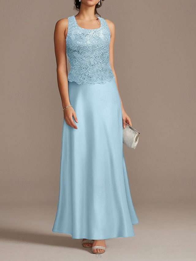 Sheath Elegant Scoop of Guest Mother Dress Wedding the Bride