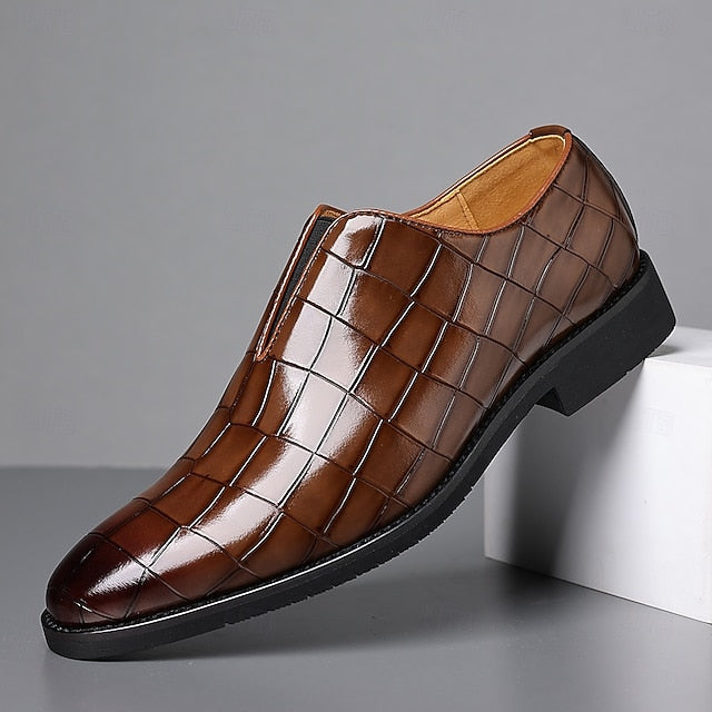 Shoes Slip-On – Crocodile Burgundy Men's Dress Pattern