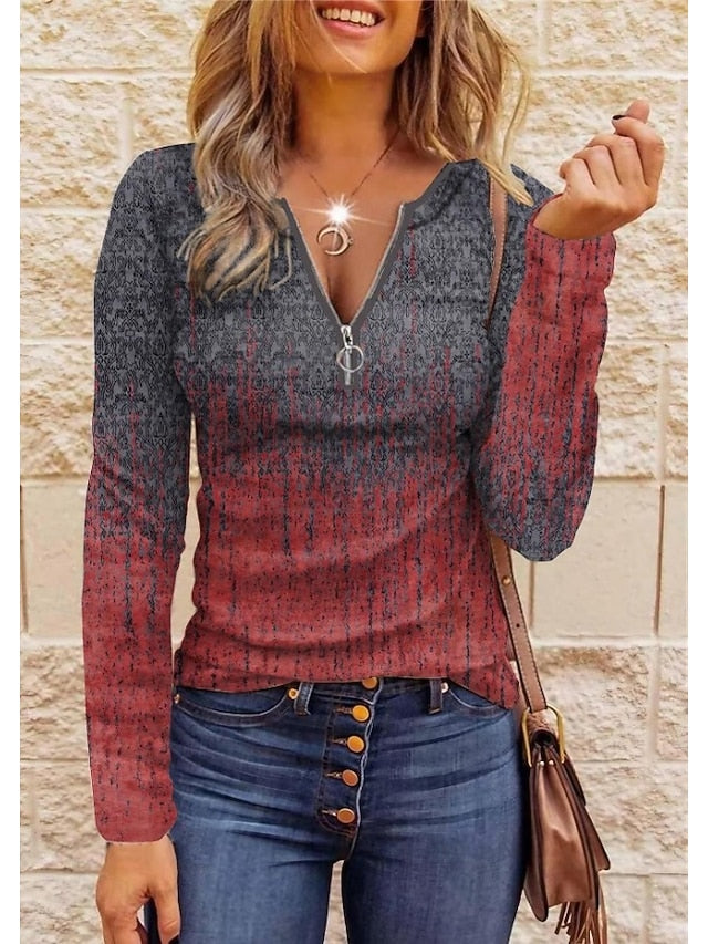 Women's T Shirt Graphic Tribal Vintage Fashion Stylish Long