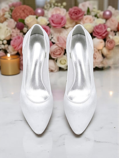 Wedding and Women's Shoes Mesh White Polka with Dot Low