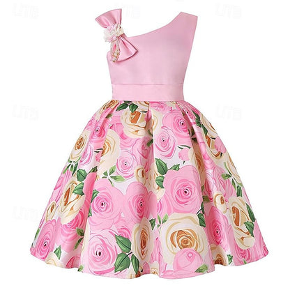 Party 3D Summer Sleeveless Flower Easter Dress Girls'