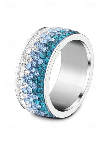 Steel Stainless Christmas Ring Stylish Men's – Red