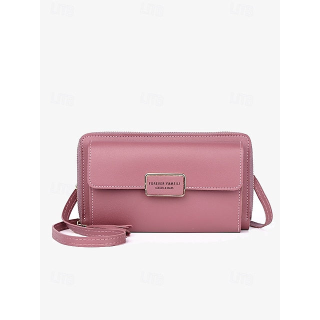Wristlet Bag Crossbody Leather PU Women's Mobile Phone