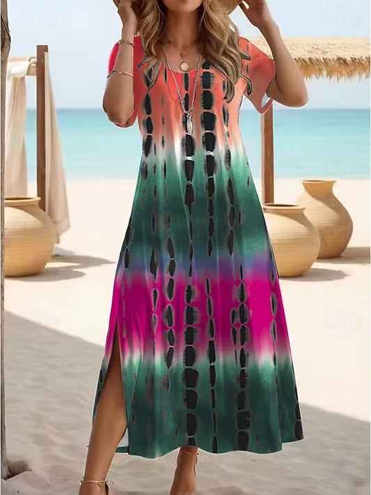 Women's Maxi Dress T Shirt Dress Tee Dress Vacation Outdoor