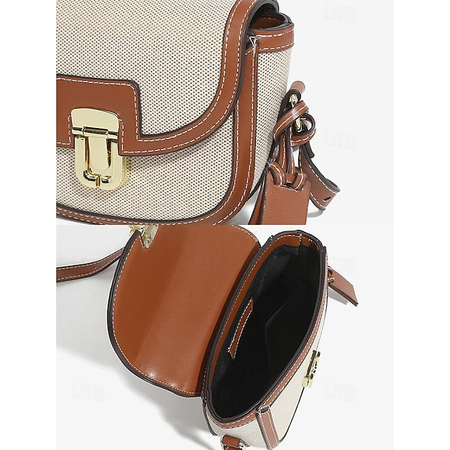 – Tasche Trim Vintage Damen Crossbody Leder klein