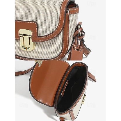 – Tasche Trim Vintage Damen Crossbody Leder klein