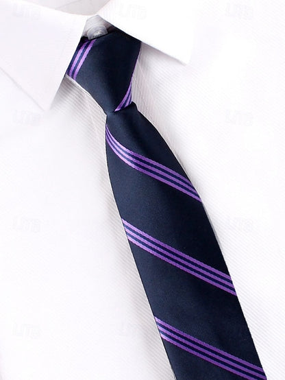 and Stripes Classic Men's Narrow Zip - Ties Pre-Tied