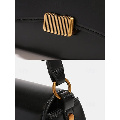 Daily Shopping Office Leather Tote Women's Baguette Bag PU