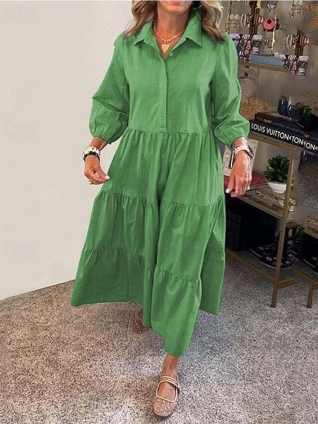 Women's Long Dress Maxi Dress Shirt Dress Summer Dress