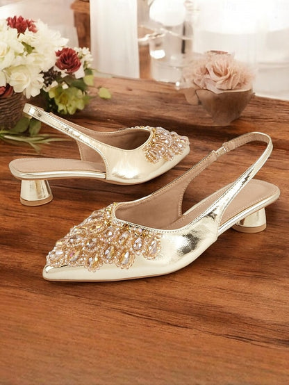 with Women Shoes for Slingback Wedding Ivory Beaded Detail -