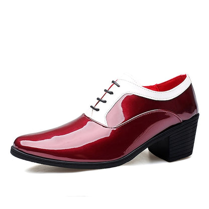 and White Red Patent – Shoes Oxford Faux Leather Men's