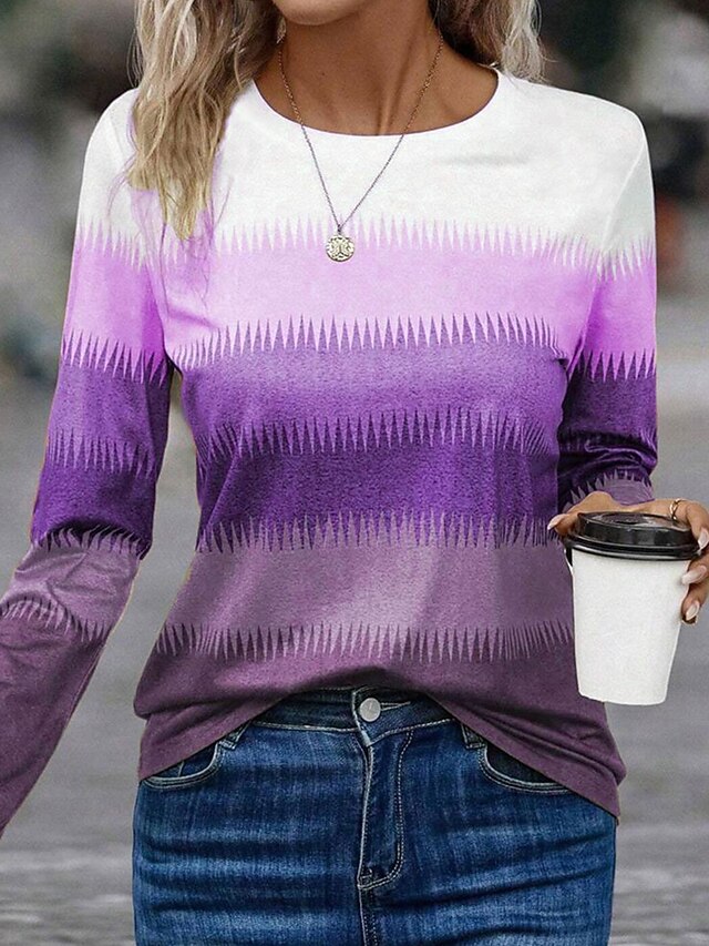 Women's T Shirt Graphic Geometric Vintage Stylish Classic