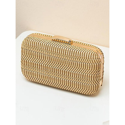 Clutch mit Armband aus Leder für Damen, Abendtasche, PU, ​​Party