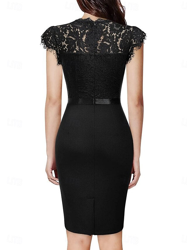 Women's Mini Dress Lace Dress Cocktail Dress Wedding Guest