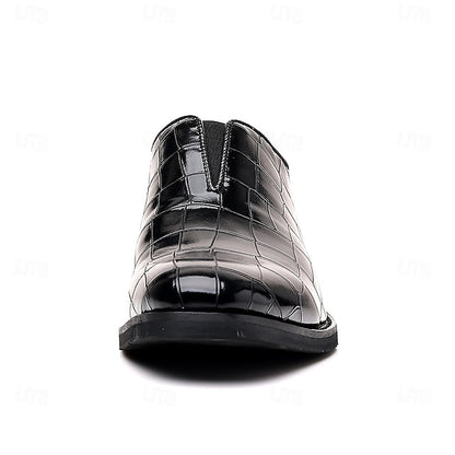 Shoes Slip-On – Crocodile Burgundy Men's Dress Pattern