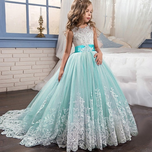 Kids Flower Girl Girls' Sleeveless Dress Wedding