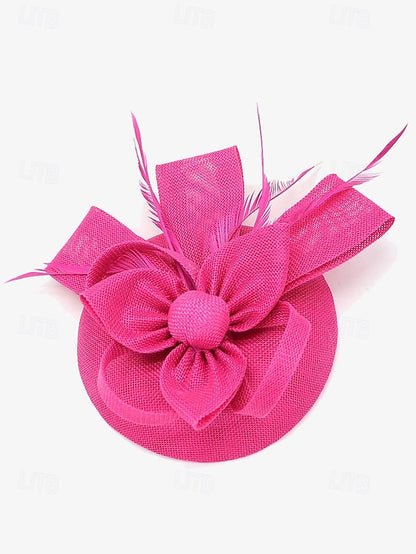 and Feather with Green Hat Fascinator Accents Women's Bow