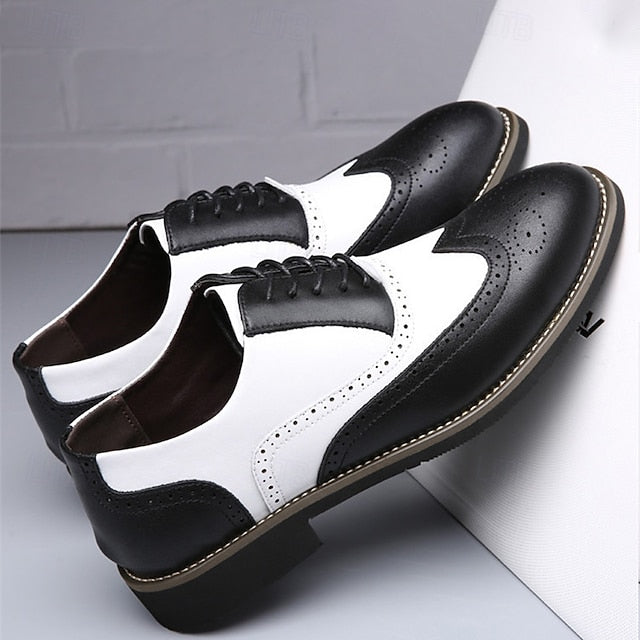 Brogue Two-Tone Oxford White in Men's Shoes Wingtip