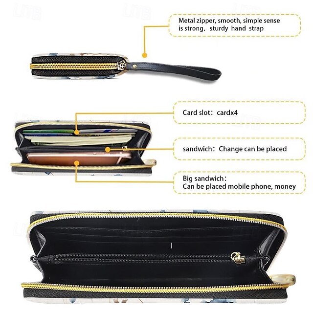 Women's Wallet Purse Leather Daily Coin Shopping Holiday PU