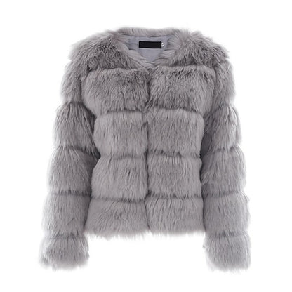 Fur Elegant Comfortable Women's Active Faux Coat Street