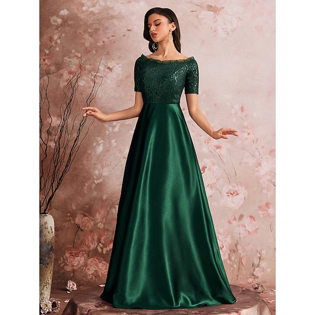 Gown Evening the Mother Sparkle of Formal A-Line Dress Bride