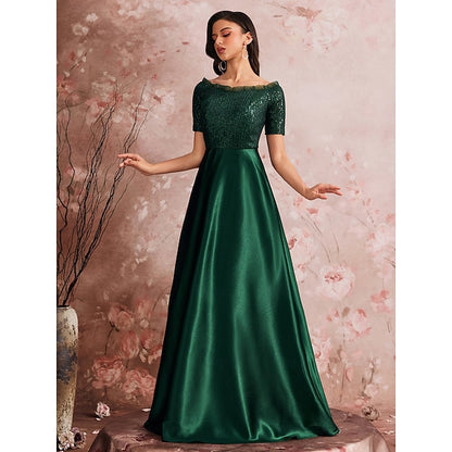 Gown Evening the Mother Sparkle of Formal A-Line Dress Bride