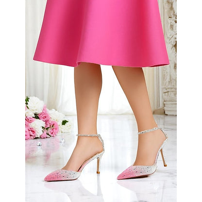 Slingback with Heels Stiletto - Gradient Crystal Women's