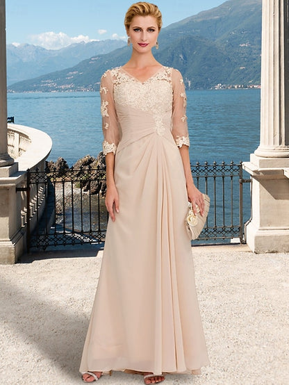 Mother Plus A-Line the Wedding of Bride Dress Size Guest Elegant