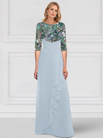 SkyBeaded of Dress Sparkle A-Line Gown Bride the Mother