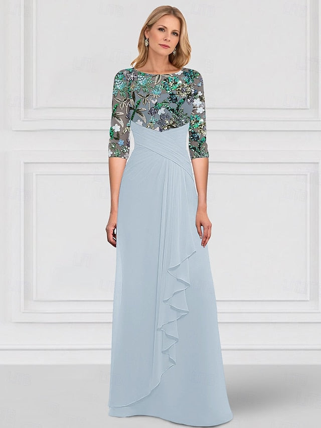 Bride SkyBeaded the Mother of Dress Sparkle Gown A-Line