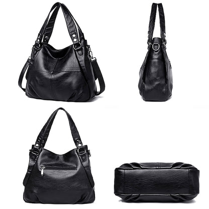 Tasche Burgund – Kunstleder Damen Groß Schultertasche
