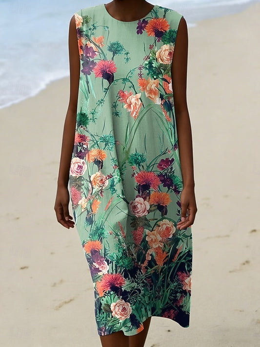 Women's Midi Dress Shift Dress Vacation Casual Going out