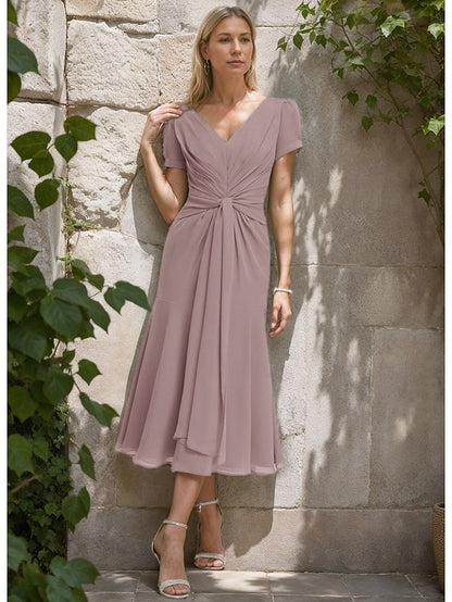 Bride Formal A-Line Wedding of Elegant Mother Dress Guest the