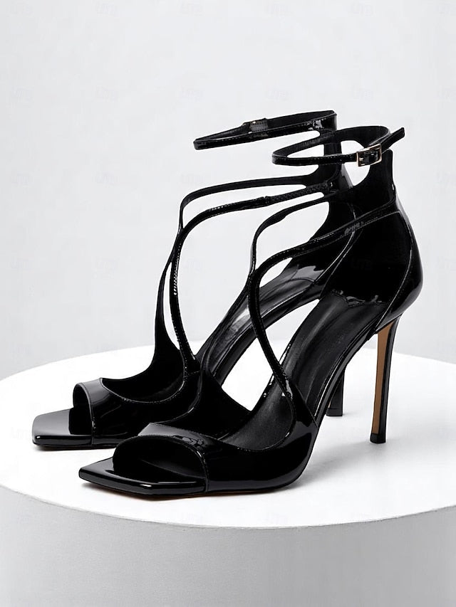 Satin Elegant Stiletto Lavender - Heels Crisscross Women's