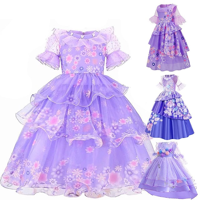 Flower Madrigal Dress Encanto Fairytale Isabela Girl Princess