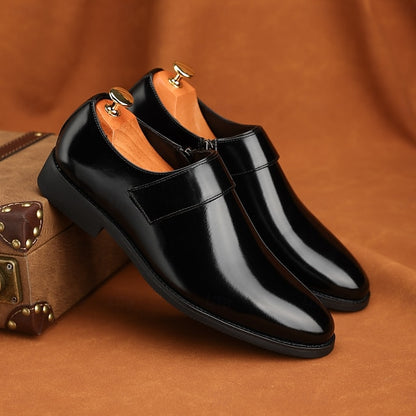 Leather Brown Men's Slip-On Shoes Dress Business Loafers