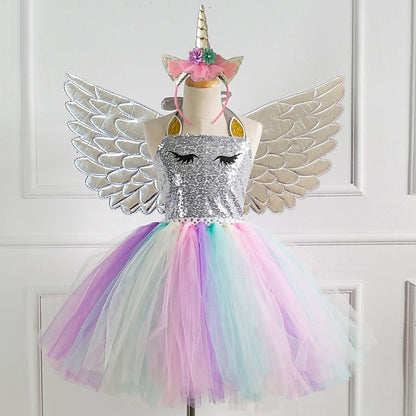 Cosplay Girls' Dress Movie New Vacation Unicorn