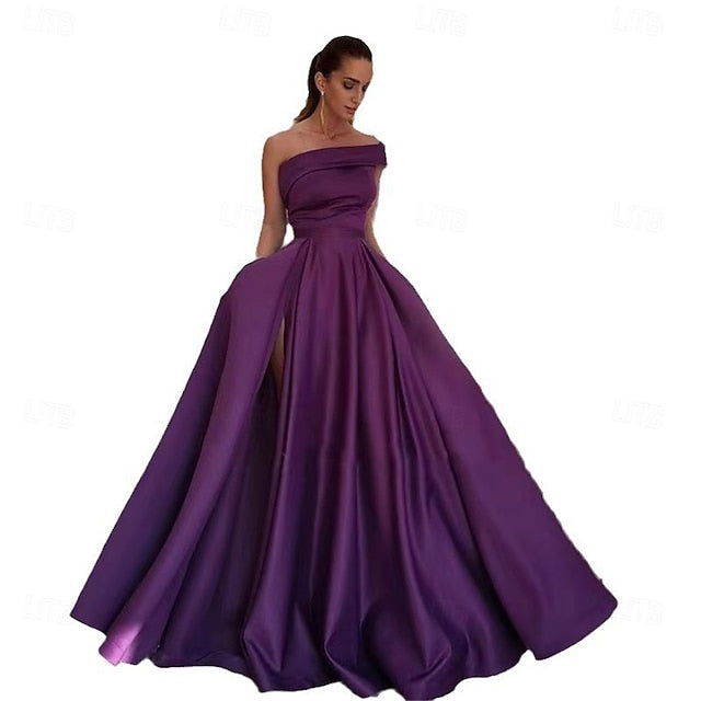 A-Line Floor Length Prom Dresses Evening Gown Quinceanera
