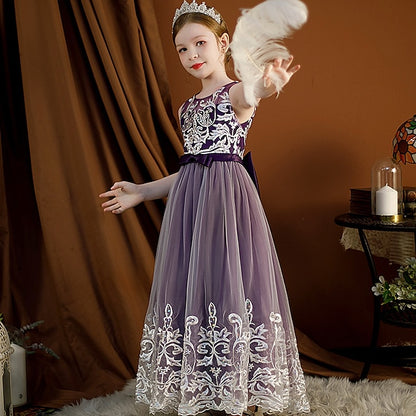 Girls' Dress Christening Sleeveless Flower Wedding Kids