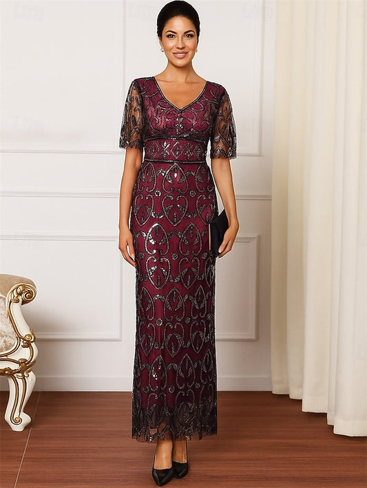 Sheath Column Ankle Length Party Dress Cocktail Dress Wedding