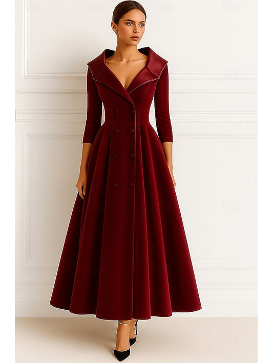 Mother Elegant Vintage Black Dress A-Line Bride Red of the