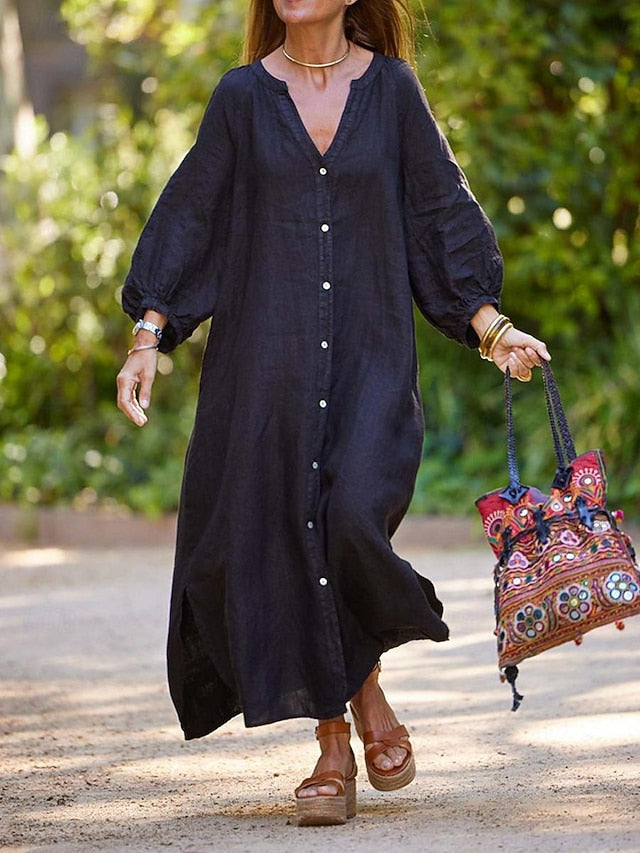 Women's Black White Gray Summer Spring Maxi Dress White