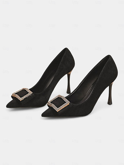 Champagne – Buckle Women's Toe Heels Elegant Pointed