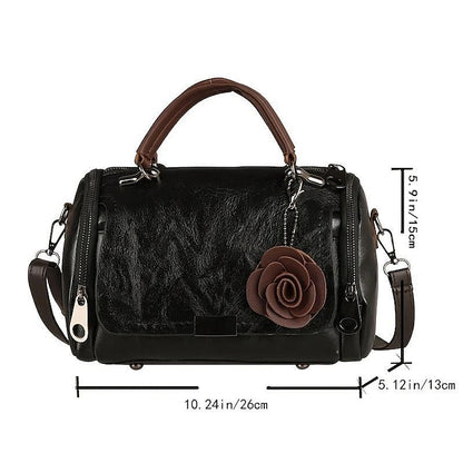 Vintage-Stil Floral Handtasche Damen Kunstleder