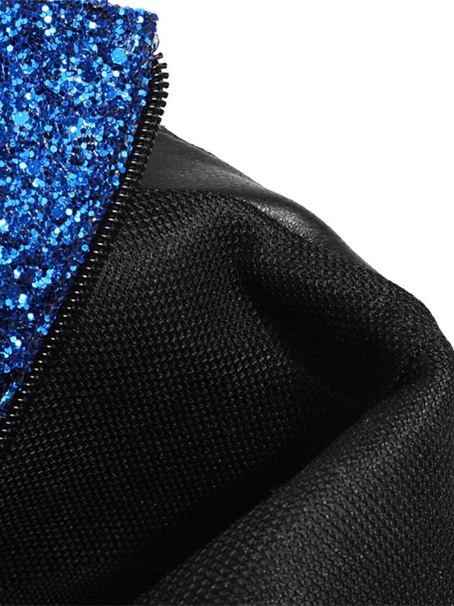 Red – High Women's Boots Heel Ankle Sparkly Glitter