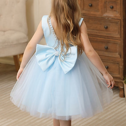 Party Girls' Kids Sleeveless Color Solid Dress Wedding