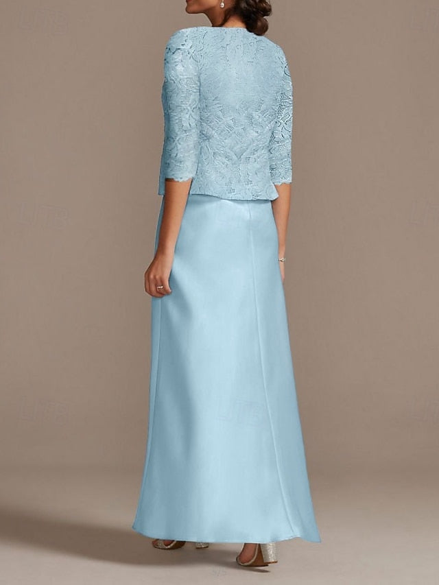 Sheath Elegant Scoop of Guest Mother Dress Wedding the Bride