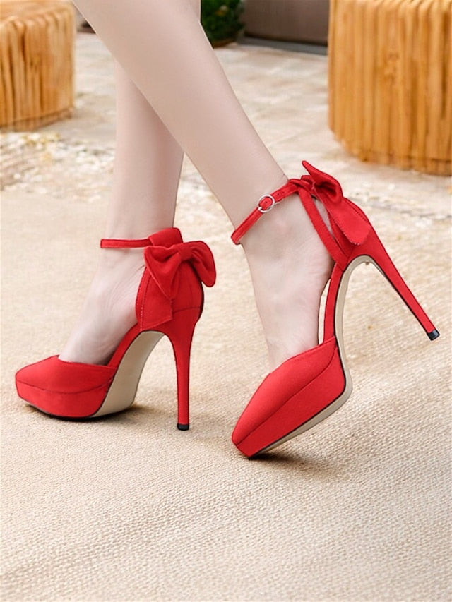 Stiletto Strap Elegant Platform Ankle Heels Women's with