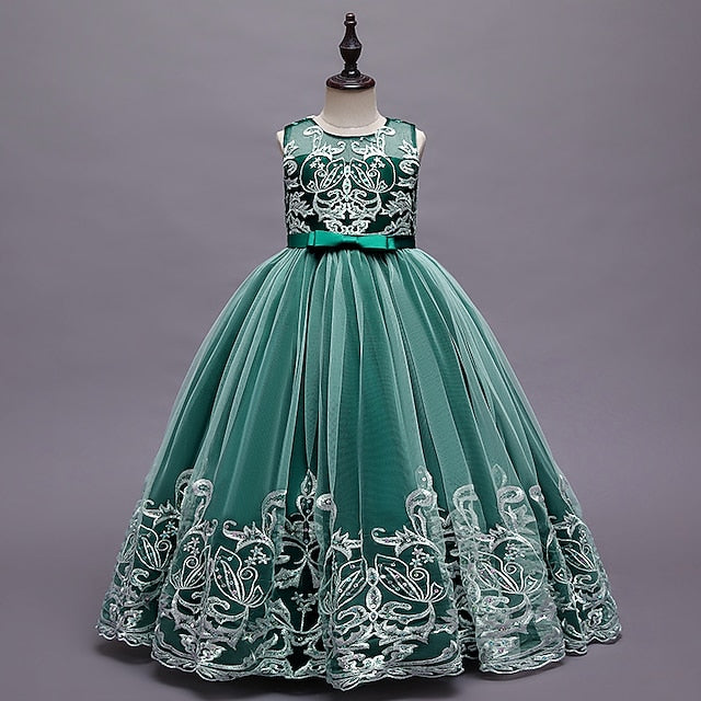 Girls' Dress Christening Sleeveless Flower Wedding Kids