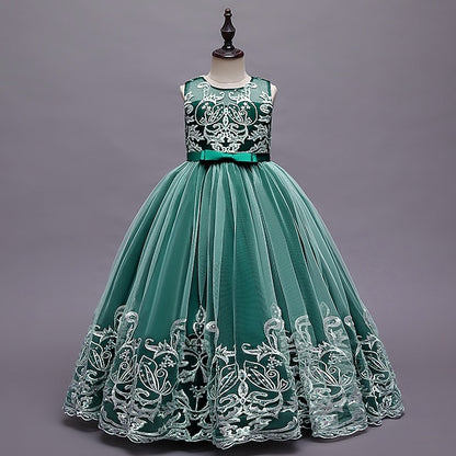 Girls' Dress Christening Sleeveless Flower Wedding Kids